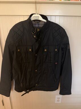 Belstaff Black Quilted-Shoulder Field Jacket